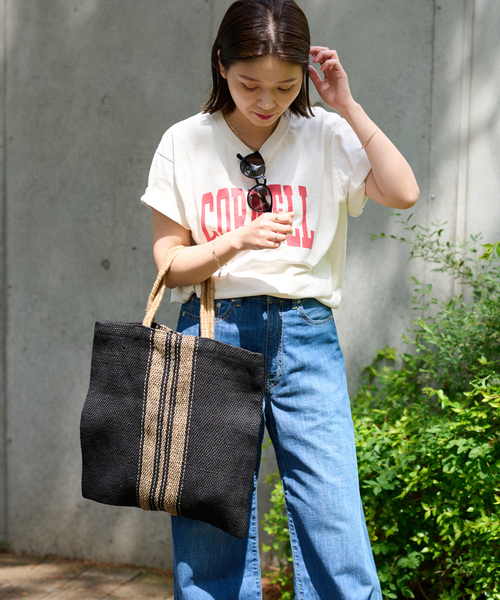 MAISON BENGAL（マイソンベンガル）の「【MAISON BENGAL/メゾンベンガル】ストライプバッグ（トートバッグ・レディース・ブラック/ホワイト・FREE）」の20枚目の写真