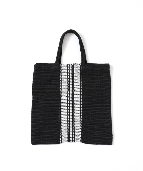 MAISON BENGAL（マイソンベンガル）の「【MAISON BENGAL/メゾンベンガル】ストライプバッグ（トートバッグ・レディース・ブラック/ホワイト・FREE）」の11枚目の写真