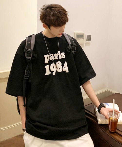 MGV(エムジーヴィー)の「”1984”発砲プリントTシャツ(Tシャツ/カットソー・メンズ・ホワイト/ブラック・MEDIUM/LARGE/X-LARGE)」の1枚目の写真