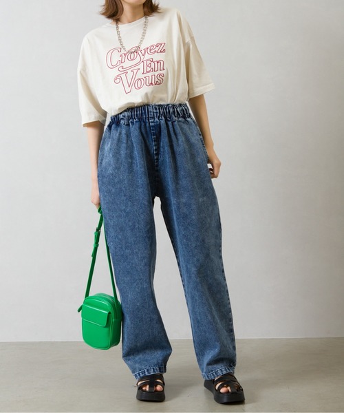 SpRay(スプレイ)の「デニムシェフワイドパンツ(デニムパンツ・レディース・ブラック/サックスブルー/ブルー系その他・SMALL/MEDIUM)」の9枚目の写真