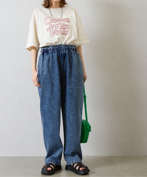 SpRay(スプレイ)の「デニムシェフワイドパンツ(デニムパンツ・レディース・ブラック/サックスブルー/ブルー系その他・SMALL/MEDIUM)」の13枚目の写真