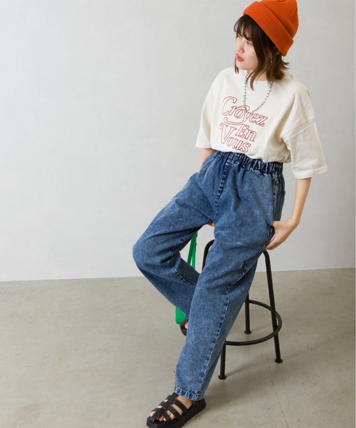 SpRay(スプレイ)の「デニムシェフワイドパンツ(デニムパンツ・レディース・ブラック/サックスブルー/ブルー系その他・SMALL/MEDIUM)」の14枚目の写真