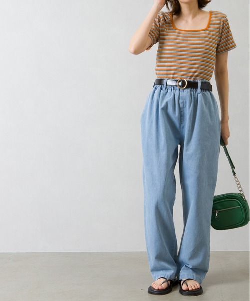 SpRay(スプレイ)の「デニムシェフワイドパンツ(デニムパンツ・レディース・ブラック/サックスブルー/ブルー系その他・SMALL/MEDIUM)」の15枚目の写真