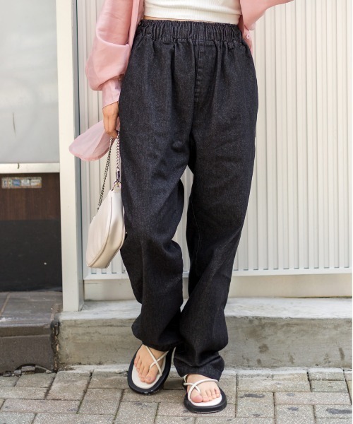 SpRay(スプレイ)の「デニムシェフワイドパンツ(デニムパンツ・レディース・ブラック/サックスブルー/ブルー系その他・SMALL/MEDIUM)」の21枚目の写真