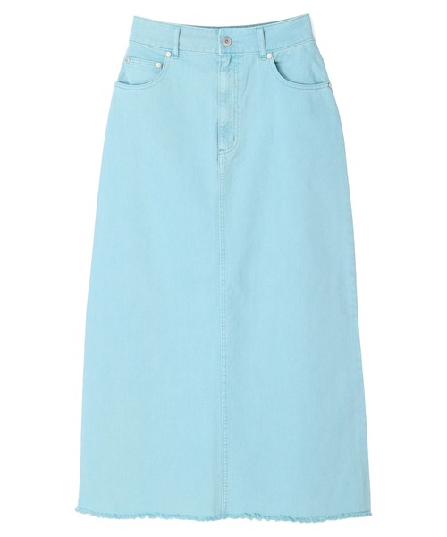 earth music&ecology(アースミュージックアンドエコロジー)の「製品染めスリットタイトスカート(スカート・レディース・オレンジ/オリーブ/ブルー・S/M)」の18枚目の写真