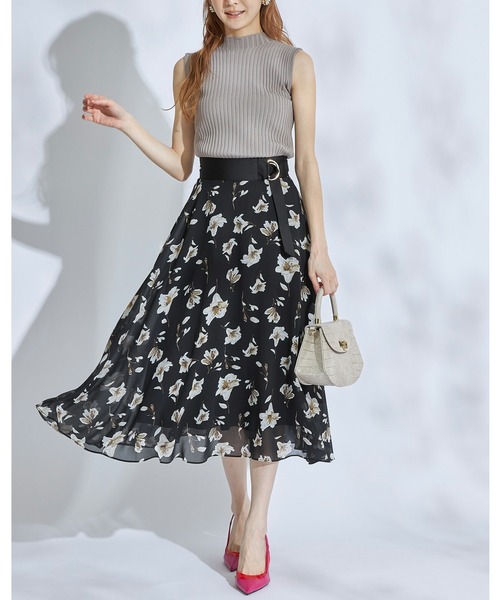 tocco closet（トッコ　クローゼット）の「プチハイネックノースリーブリブニットプルオーバー（ニット/セーター・レディース・ブラック/ベージュ/モカ・M）」の7枚目の写真