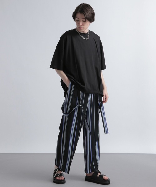 HARE(ハレ)の「サスツキランダムストライプパンツ(HARE)(その他パンツ・メンズ・ブラック/ベージュ/ブラウン/スカイブルー・FREE)」の10枚目の写真