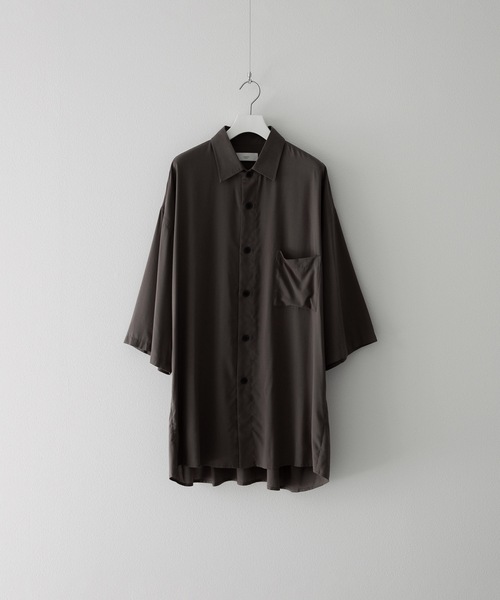 remer（リメール）の「loose drape over shirt / ルーズドレープオーバーシャツ（シャツ/ブラウス・メンズ・ブラック/カーキ・MEDIUM/LARGE/SMALL）」の16枚目の写真