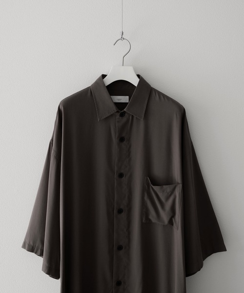remer（リメール）の「loose drape over shirt / ルーズドレープオーバーシャツ（シャツ/ブラウス・メンズ・ブラック/カーキ・MEDIUM/LARGE/SMALL）」の17枚目の写真