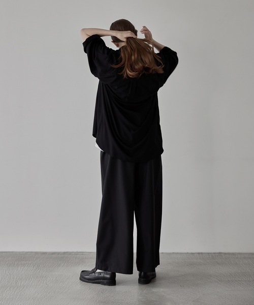 remer（リメール）の「loose drape over shirt / ルーズドレープオーバーシャツ（シャツ/ブラウス・メンズ・ブラック/カーキ・MEDIUM/LARGE/SMALL）」の9枚目の写真