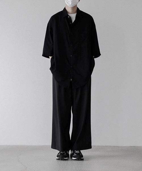 remer（リメール）の「loose drape over shirt / ルーズドレープオーバーシャツ（シャツ/ブラウス・メンズ・ブラック/カーキ・MEDIUM/LARGE/SMALL）」の18枚目の写真