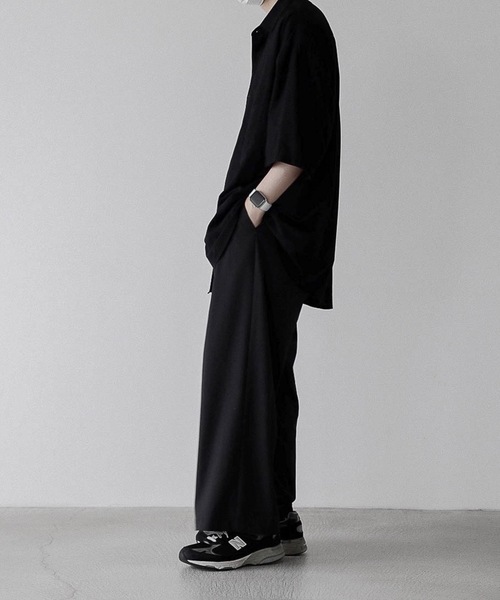 remer（リメール）の「loose drape over shirt / ルーズドレープオーバーシャツ（シャツ/ブラウス・メンズ・ブラック/カーキ・MEDIUM/LARGE/SMALL）」の19枚目の写真