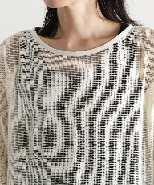 LEPSIM（レプシィム）の「2WAYメッシュプルオーバー　294643（ニット/セーター・レディース・ブラック/オフホワイト/ライトグリーン・FREE）」の14枚目の写真