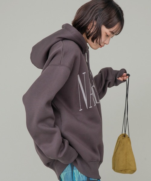 LAVEANGE(ラビアンジェ)の「オーバーシルエットフーディー(パーカー・レディース・チャコールグレー/ネイビー/オフホワイト・LL/3L/4L/5L/M)」の17枚目の写真