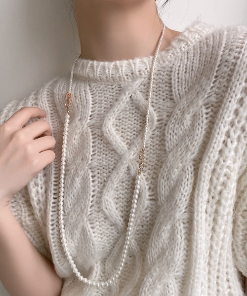 yu-ka（ユーカ）の「YU-KA : パール３WAYネックレス（ネックレス・レディース・ホワイト・FREE）」の10枚目の写真