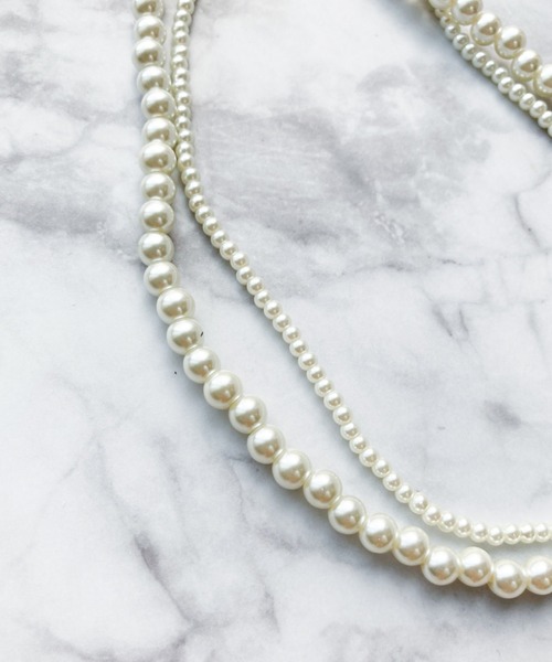 yu-ka（ユーカ）の「YU-KA : パール３WAYネックレス（ネックレス・レディース・ホワイト・FREE）」の8枚目の写真