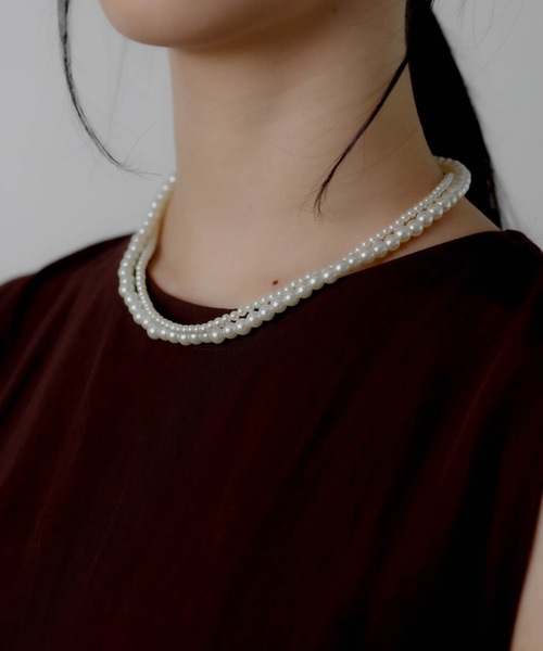 yu-ka（ユーカ）の「YU-KA : パール３WAYネックレス（ネックレス・レディース・ホワイト・FREE）」の11枚目の写真