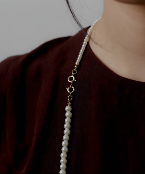 yu-ka（ユーカ）の「YU-KA : パール３WAYネックレス（ネックレス・レディース・ホワイト・FREE）」の13枚目の写真