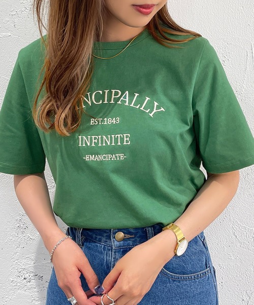 apres jour mignon(アプレジュールミニョン)の「アソートシュエットTシャツ3【ZOZOTOWN限定アイテム】(Tシャツ/カットソー・レディース・グリーン/その他/ホワイト系その他/ブラック系その他/ホワイト系その他2/ホワイト系その他3/ホワイト系その他4/ブラック系その他2/オフホワイト/ピンク/ブルー・X-LARGE/フリー)」の9枚目の写真