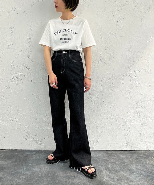 apres jour mignon(アプレジュールミニョン)の「アソートシュエットTシャツ3【ZOZOTOWN限定アイテム】(Tシャツ/カットソー・レディース・グリーン/その他/ホワイト系その他/ブラック系その他/ホワイト系その他2/ホワイト系その他3/ホワイト系その他4/ブラック系その他2/オフホワイト/ピンク/ブルー・X-LARGE/フリー)」の19枚目の写真