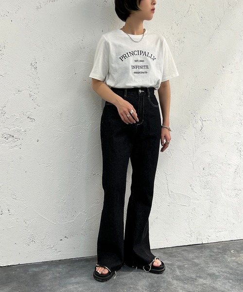 apres jour mignon(アプレジュールミニョン)の「アソートシュエットTシャツ3【ZOZOTOWN限定アイテム】(Tシャツ/カットソー・レディース・グリーン/その他/ホワイト系その他/ブラック系その他/ホワイト系その他2/ホワイト系その他3/ホワイト系その他4/ブラック系その他2/オフホワイト/ピンク/ブルー・X-LARGE/フリー)」の20枚目の写真