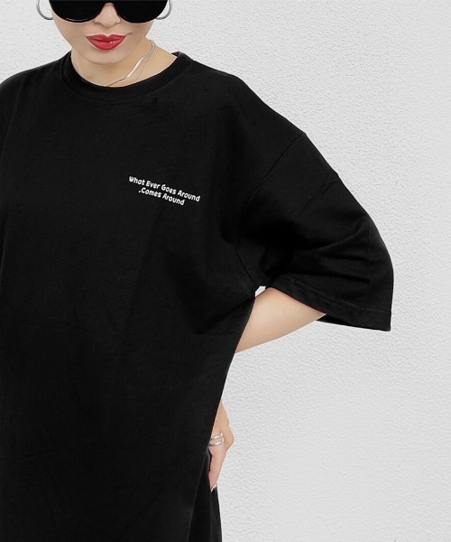 LVEU.（ラブユ.）の「【LVEU.】バックプリントオーバーTシャツ(Aiselect) / トップス Tシャツ オーバー プリント バックプリント グラフィック ブラック ホワイト（Tシャツ/カットソー・レディース・ブラック/ホワイト・FREE）」の17枚目の写真
