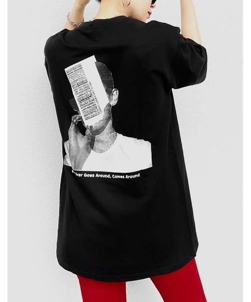 LVEU.（ラブユ.）の「【LVEU.】バックプリントオーバーTシャツ(Aiselect) / トップス Tシャツ オーバー プリント バックプリント グラフィック ブラック ホワイト（Tシャツ/カットソー・レディース・ブラック/ホワイト・FREE）」の11枚目の写真