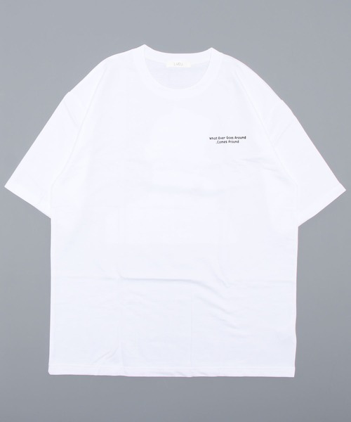 LVEU.（ラブユ.）の「【LVEU.】バックプリントオーバーTシャツ(Aiselect) / トップス Tシャツ オーバー プリント バックプリント グラフィック ブラック ホワイト（Tシャツ/カットソー・レディース・ブラック/ホワイト・FREE）」の5枚目の写真