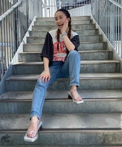 RODEO CROWNS WIDE BOWL（ロデオクラウンズワイドボウル）の「Re likeフレアスリーブトップス（Tシャツ/カットソー・レディース・ブラック/イエロー/ホワイト・FREE）」の10枚目の写真