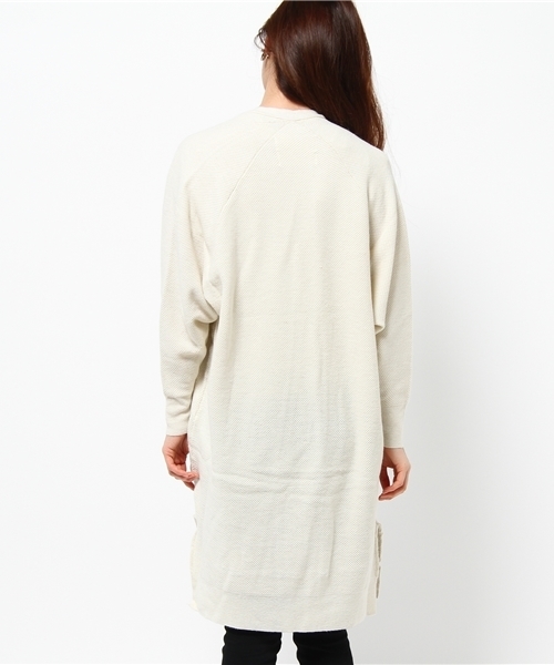 DISCOAT(ディスコート)の「【Discoat】鹿の子ロングカーディガン(カーディガン/ボレロ・レディース・アイボリー/グレー/ネイビー・フリ-)」の6枚目の写真