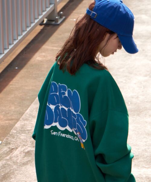 BEN DAVIS/WHITE LABEL(ベンデイビス ホワイトラベル)の「【BEN DAVIS(ベンデイビス)】BUBBLE LOGO CREW NECK SWEAT / ≪NAVAL別注≫ バブルロゴ 発泡 バックプリント クルーネック スウェット(スウェット・メンズ・オフホワイト/グリーン/ブルーグレー/ブラック・X-LARGE/MEDIUM/LARGE)」の12枚目の写真