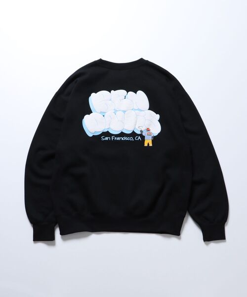 BEN DAVIS/WHITE LABEL(ベンデイビス ホワイトラベル)の「【BEN DAVIS(ベンデイビス)】BUBBLE LOGO CREW NECK SWEAT / ≪NAVAL別注≫ バブルロゴ 発泡 バックプリント クルーネック スウェット(スウェット・メンズ・オフホワイト/グリーン/ブルーグレー/ブラック・X-LARGE/MEDIUM/LARGE)」の19枚目の写真