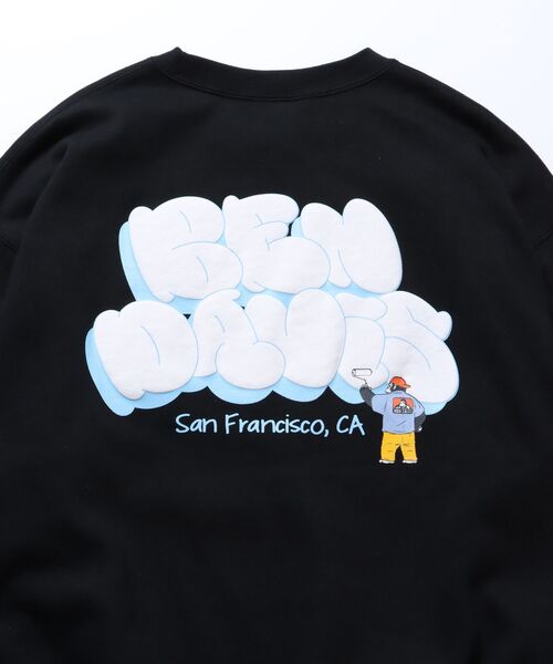 BEN DAVIS/WHITE LABEL(ベンデイビス ホワイトラベル)の「【BEN DAVIS(ベンデイビス)】BUBBLE LOGO CREW NECK SWEAT / ≪NAVAL別注≫ バブルロゴ 発泡 バックプリント クルーネック スウェット(スウェット・メンズ・オフホワイト/グリーン/ブルーグレー/ブラック・X-LARGE/MEDIUM/LARGE)」の20枚目の写真