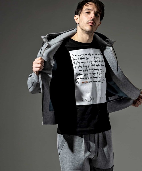C DIEM（カルペディエム）の「C DIEM(カルペディエム)立体プリントロングTシャツ（Tシャツ/カットソー・メンズ・ホワイト/ブラック/カーキ・S/M/L）」の13枚目の写真