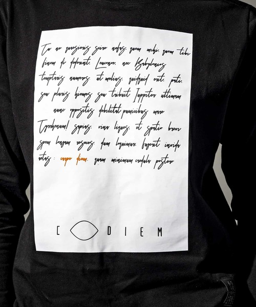 C DIEM（カルペディエム）の「C DIEM(カルペディエム)立体プリントロングTシャツ（Tシャツ/カットソー・メンズ・ホワイト/ブラック/カーキ・S/M/L）」の22枚目の写真