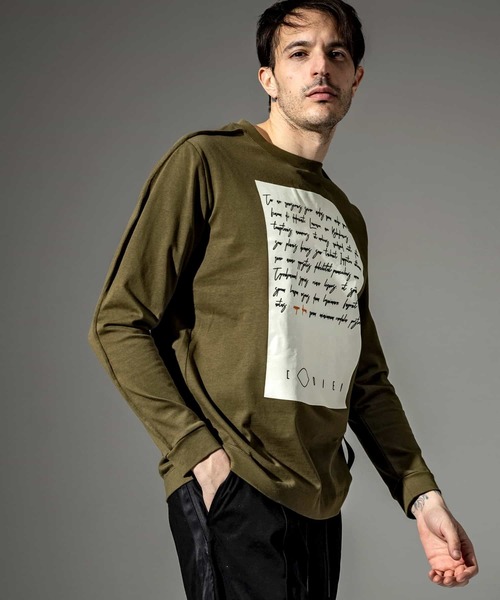 C DIEM（カルペディエム）の「C DIEM(カルペディエム)立体プリントロングTシャツ（Tシャツ/カットソー・メンズ・ホワイト/ブラック/カーキ・S/M/L）」の20枚目の写真