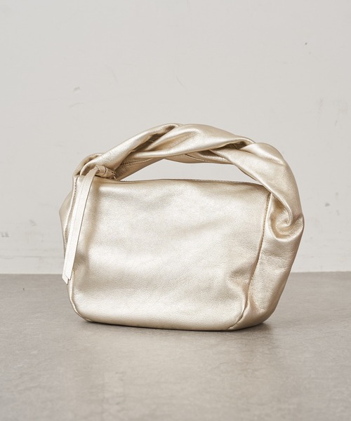 Whim Gazette（ウィムガゼット）の「【2.718】Twistハンドルバッグ（ハンドバッグ・レディース・ブラック/ピンク/キャメル/ベビーピンク/シャンパン・FREE）」の14枚目の写真