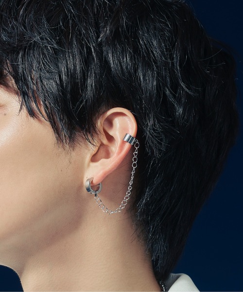 Ellno Loset(エルノロゼット)の「チェーンイヤカフ(イヤーカフ・メンズ・A/B・FREE)」の1枚目の写真