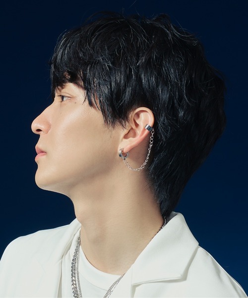 Ellno Loset(エルノロゼット)の「チェーンイヤカフ(イヤーカフ・メンズ・A/B・FREE)」の3枚目の写真