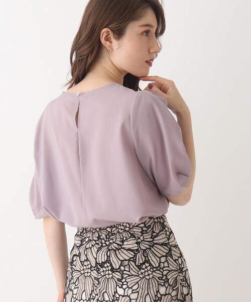 index(インデックス)の「◆シアーストライプブラウス【WEB限定サイズ】(シャツ/ブラウス・レディース・ネイビー/ボルドー/オフホワイト/ピンクベージュ・38/40/42/36)」の12枚目の写真