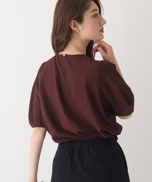 index(インデックス)の「◆シアーストライプブラウス【WEB限定サイズ】(シャツ/ブラウス・レディース・ネイビー/ボルドー/オフホワイト/ピンクベージュ・38/40/42/36)」の17枚目の写真