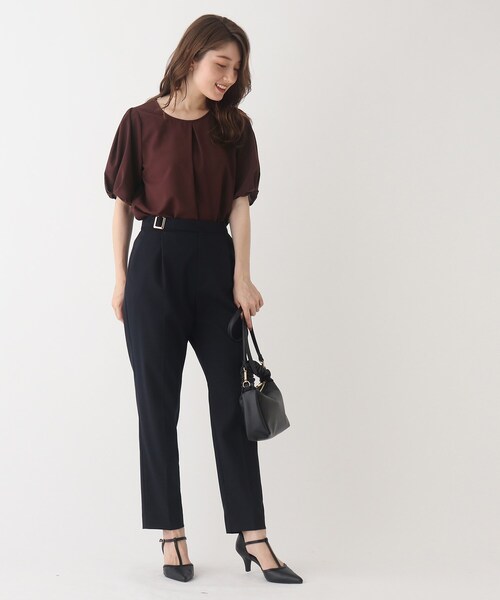 index(インデックス)の「◆シアーストライプブラウス【WEB限定サイズ】(シャツ/ブラウス・レディース・ネイビー/ボルドー/オフホワイト/ピンクベージュ・38/40/42/36)」の19枚目の写真