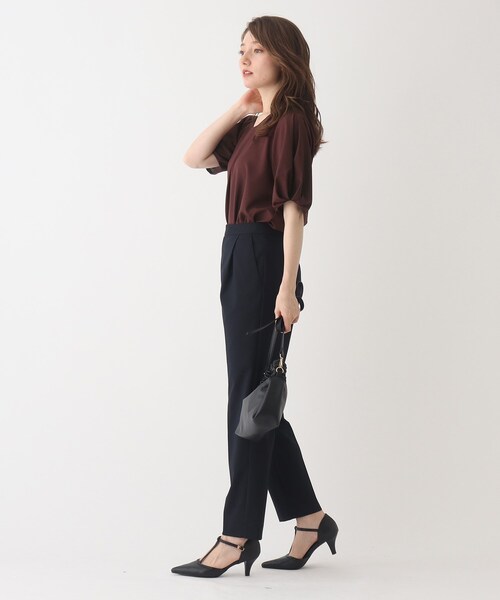 index(インデックス)の「◆シアーストライプブラウス【WEB限定サイズ】(シャツ/ブラウス・レディース・ネイビー/ボルドー/オフホワイト/ピンクベージュ・38/40/42/36)」の20枚目の写真