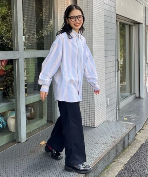 RODEO CROWNS WIDE BOWL(ロデオクラウンズワイドボウル)の「Private Ivy ストライプシャツ(シャツ/ブラウス・レディース・ピンク系その他/グリーン系その他・FREE)」の15枚目の写真