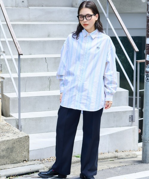 RODEO CROWNS WIDE BOWL(ロデオクラウンズワイドボウル)の「Private Ivy ストライプシャツ(シャツ/ブラウス・レディース・ピンク系その他/グリーン系その他・FREE)」の18枚目の写真