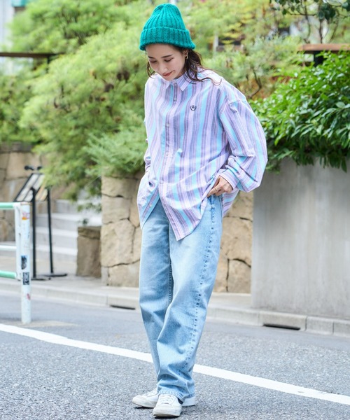 RODEO CROWNS WIDE BOWL(ロデオクラウンズワイドボウル)の「Private Ivy ストライプシャツ(シャツ/ブラウス・レディース・ピンク系その他/グリーン系その他・FREE)」の19枚目の写真