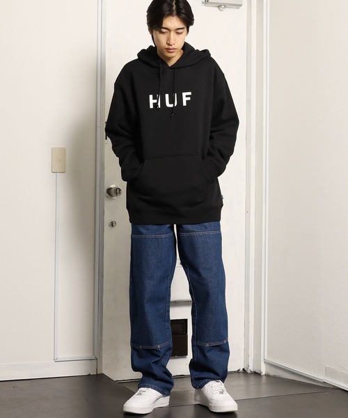 HUF（ハフ）の「HUF/ハフ  ESSENTIALS OG LOGO PO パーカー（パーカー・メンズ・アッシュグレー/ブラック・L/M/XL）」の3枚目の写真
