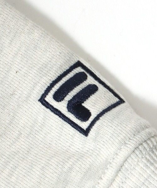 FILA（フィラ）の「FILA（フィラ）サガラワッペン刺繍カレッジロゴスウェットパーカー/フーディー（パーカー・メンズ・スミクロ/ダークグリーン/ネイビー/アッシュグレー・M/L/LL）」の13枚目の写真