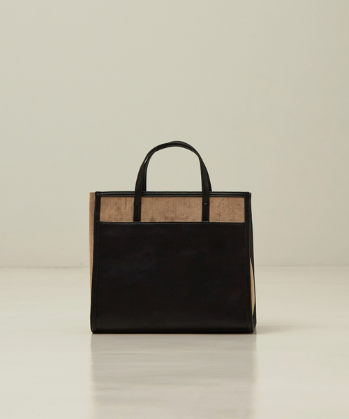 LOWELL things(ロウェル シングス)の「Carre/ファブリックフロントファスナ-2WAY BAG(トートバッグ・レディース・ブラック/ブラウン・フリー)」の5枚目の写真