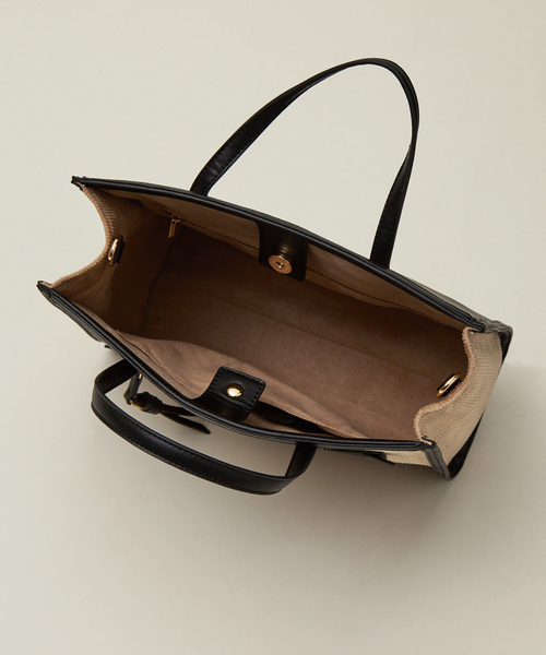 LOWELL things(ロウェル シングス)の「Carre/ファブリックフロントファスナ-2WAY BAG(トートバッグ・レディース・ブラック/ブラウン・フリー)」の20枚目の写真